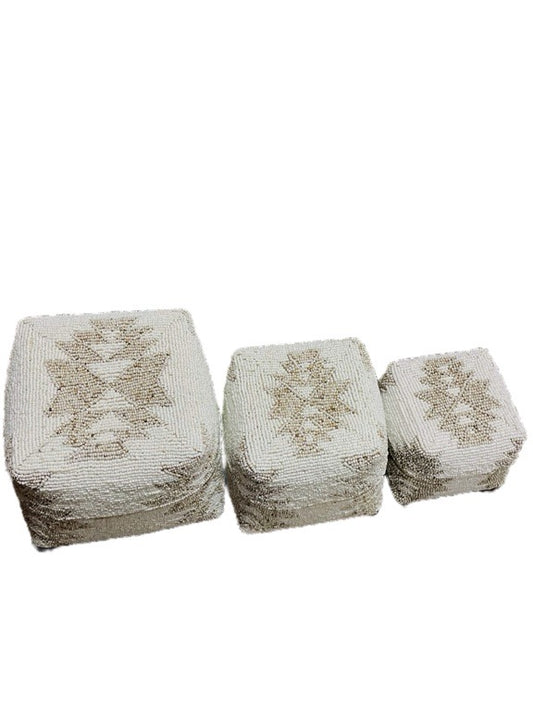 Hand beaded nesting box set - set of three