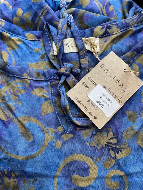 Summer top - 3/4 sleeve, round neck 859B