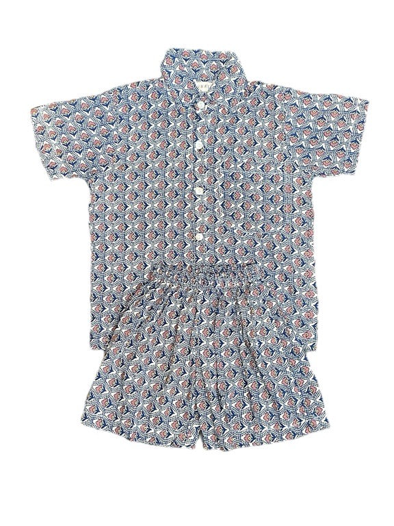 Boys printed shirt & shorts set - various