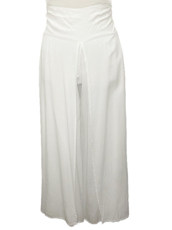 Pant with fold over leg panels