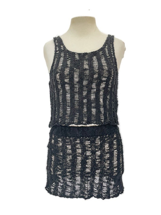 ❤Short knitted skirt & top set - various