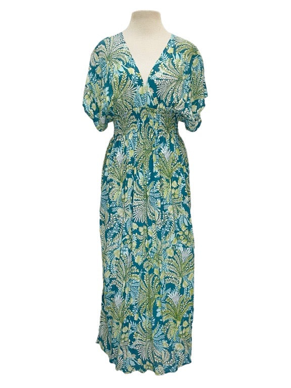 Lia double V dress with waist ruching - various