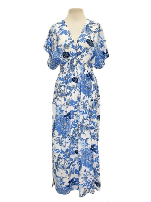 ❤Lia double V dress with waist ruching - various