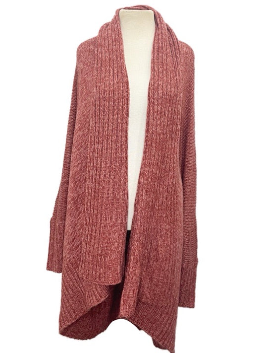 Cardigan with roll collar - various