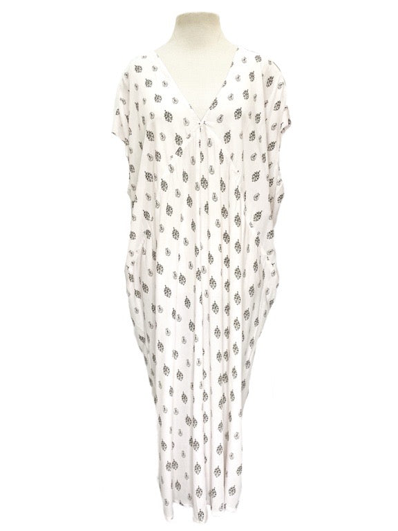 V-neck kaftan dress - various