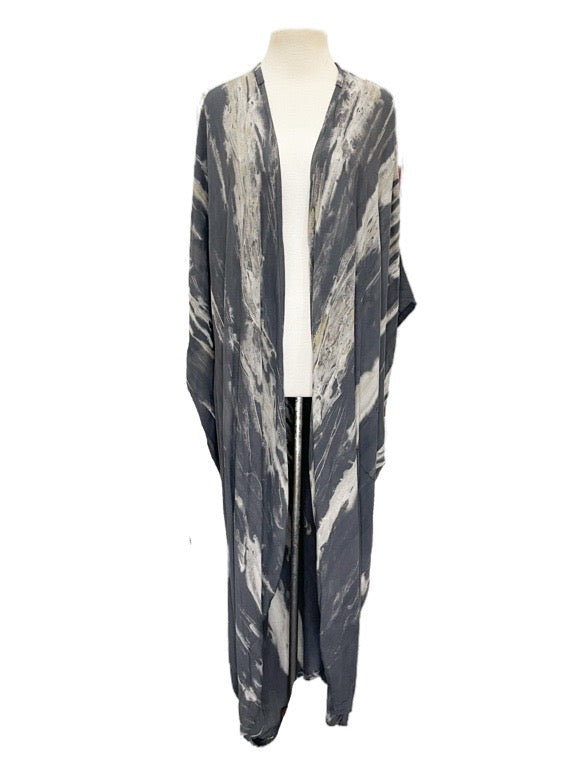 Kimono jacket long with belt - various