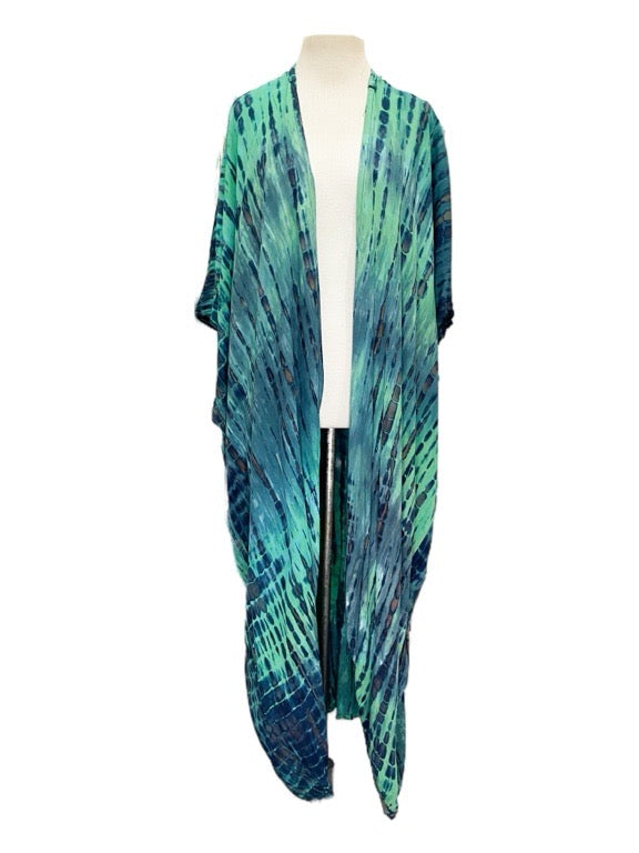 Kimono jacket long with belt - various