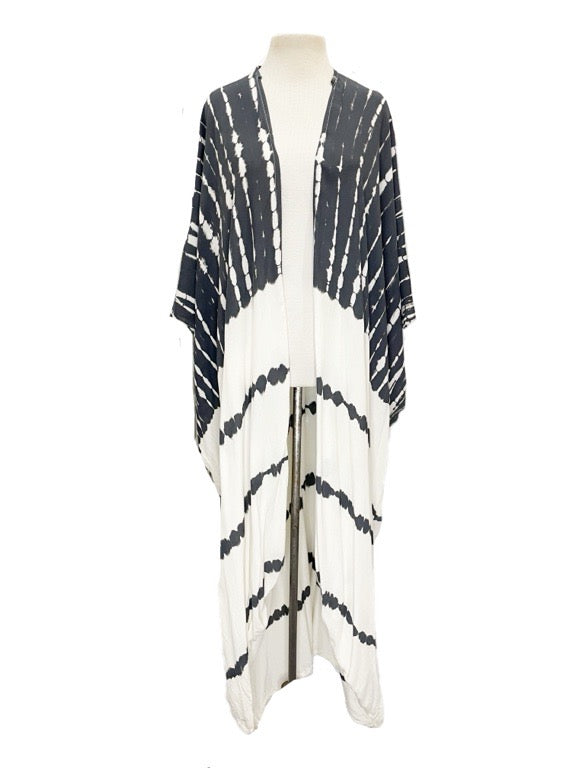 Kimono jacket long with belt - various