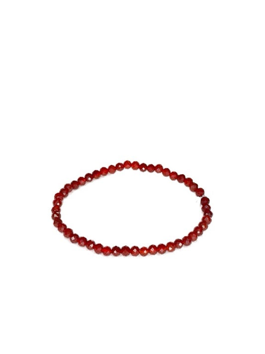 Carnelian bracelet 4mm faceted