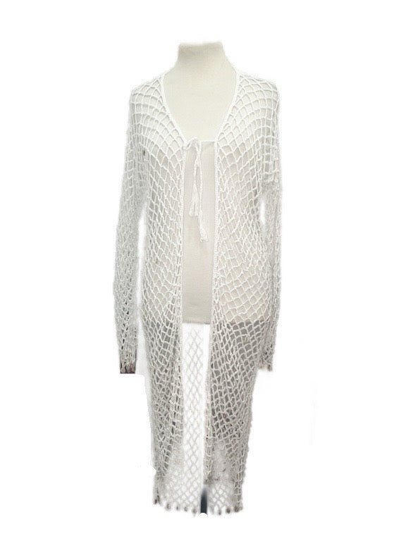Crochet jacket with cowry
