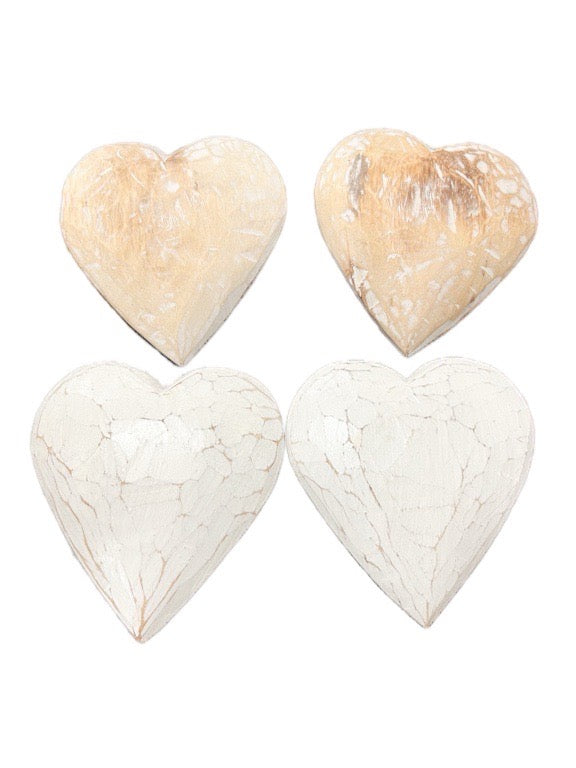 Wooden heart mobile 30cm