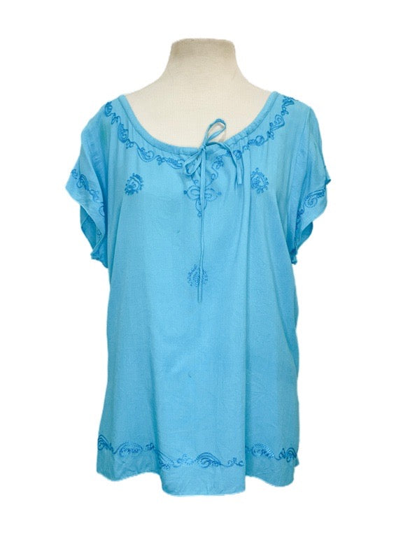 Cap sleeve top plain and printed - various Top 859 A