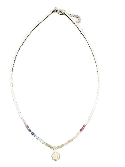 ❤Crystal necklace with Owl/shell pendant