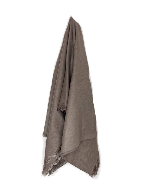 ❤Cashmere scarf, plain colours with short fringe - 84 x 192cm- various