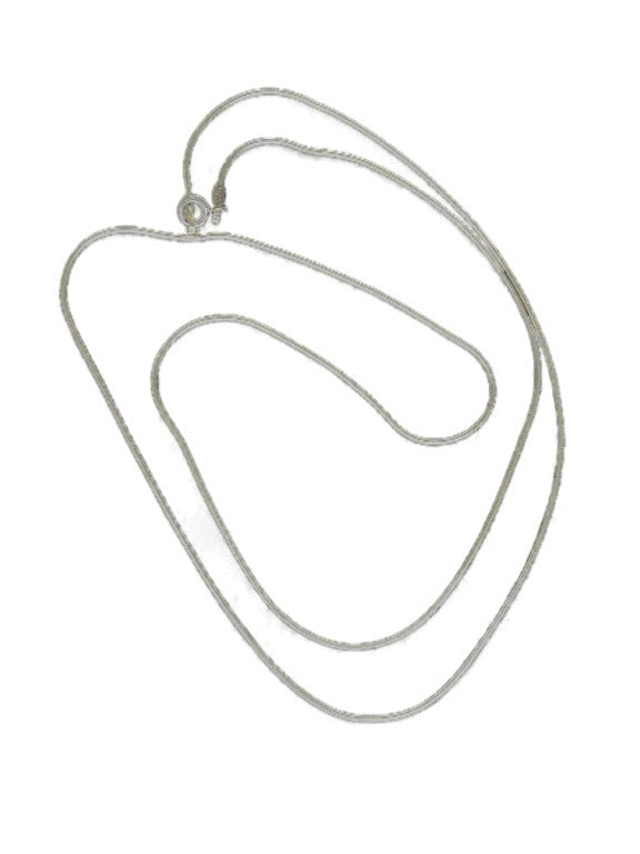 Silver Plain Chain- 24"