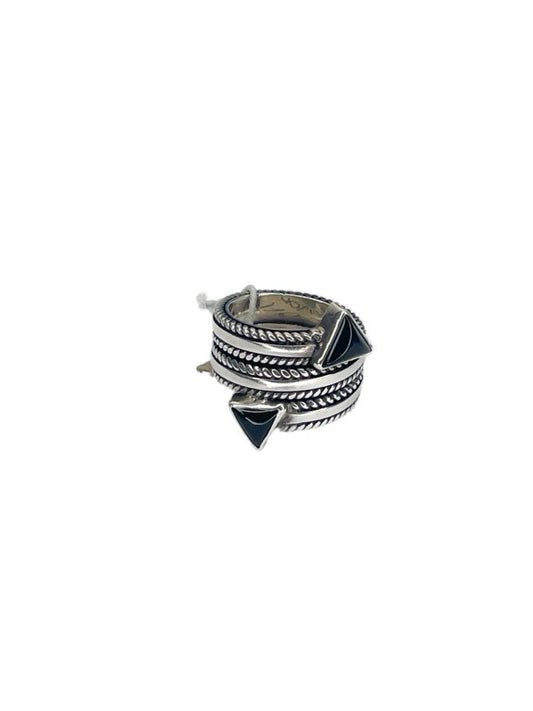 ❤SILVER TWIST ONYX+ROSE