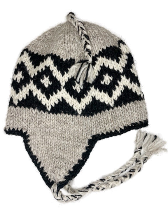 Wool hat with fleece lining