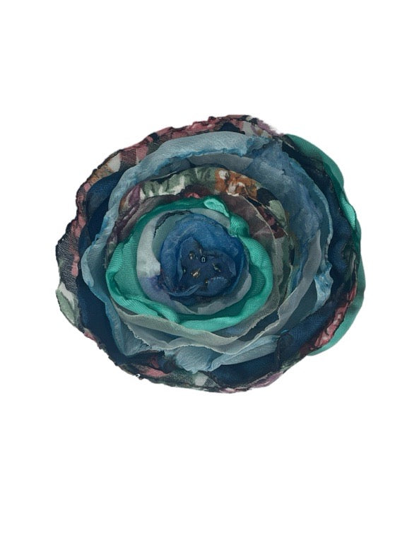 Fabric flower brooch