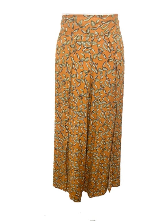 ❤Mock fold over, side opening pant