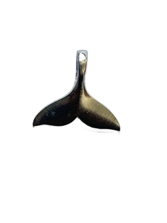 Whale tail pendant on a white background