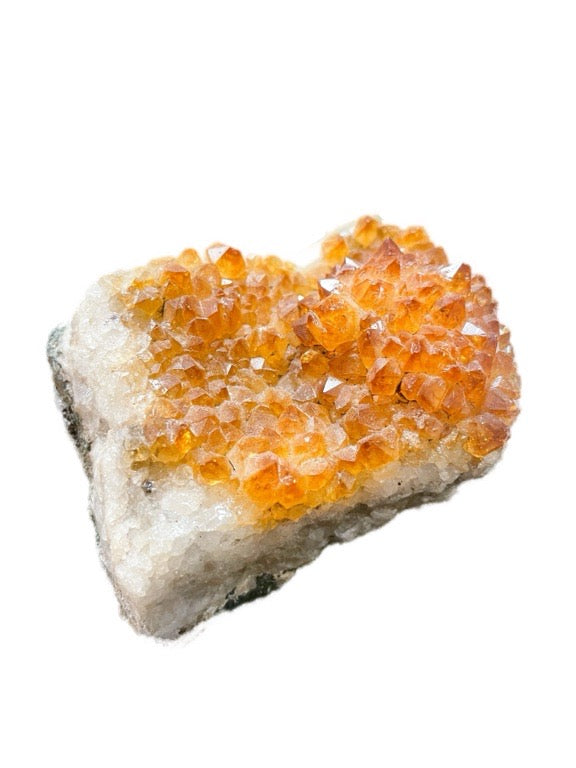 Orange and white crystal rock
