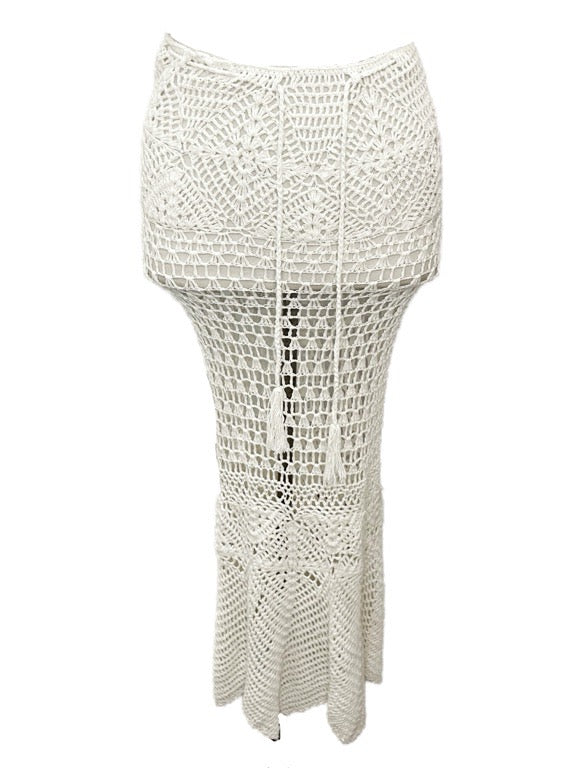 Long crochet skirt
