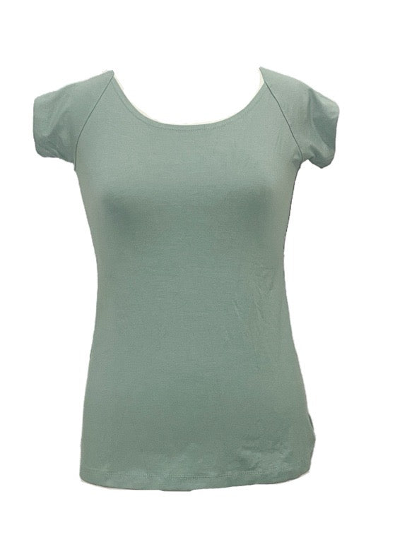 Yoga tee criss-cross back no print ST2