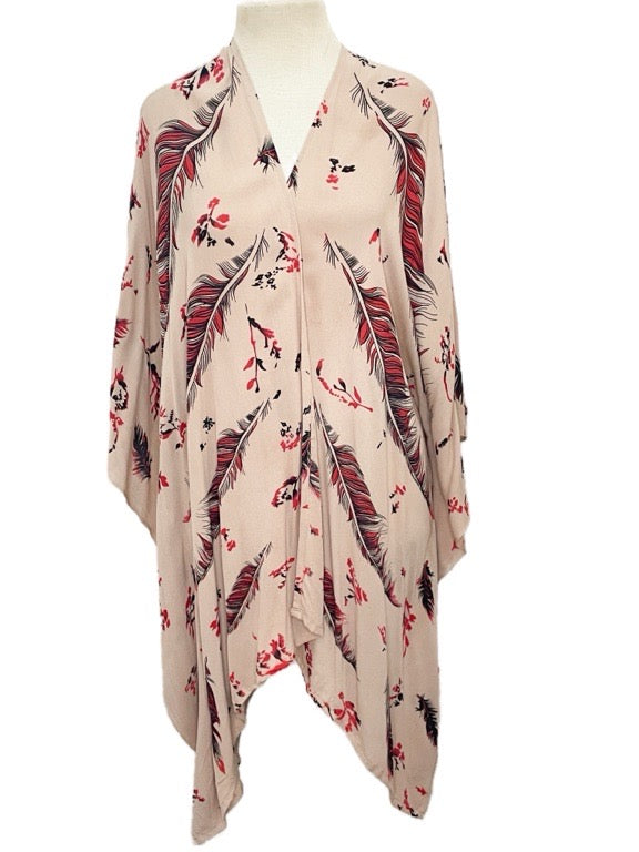 Sarong jacket with wings- light brown