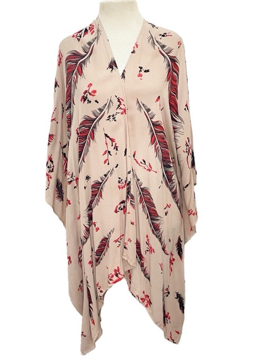 Sarong jacket with wings- light brown