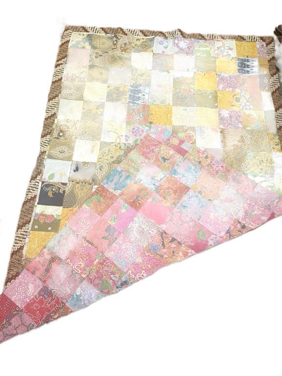 Double bed patchwork bed throw