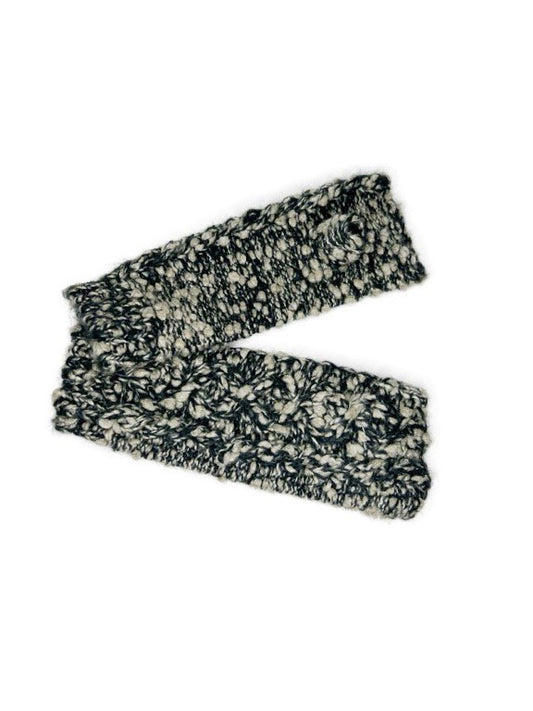 ❤Black & grey marled yarn hand warmers