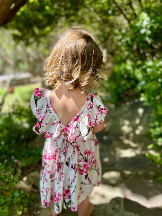 Charlie cross back kids dress - various