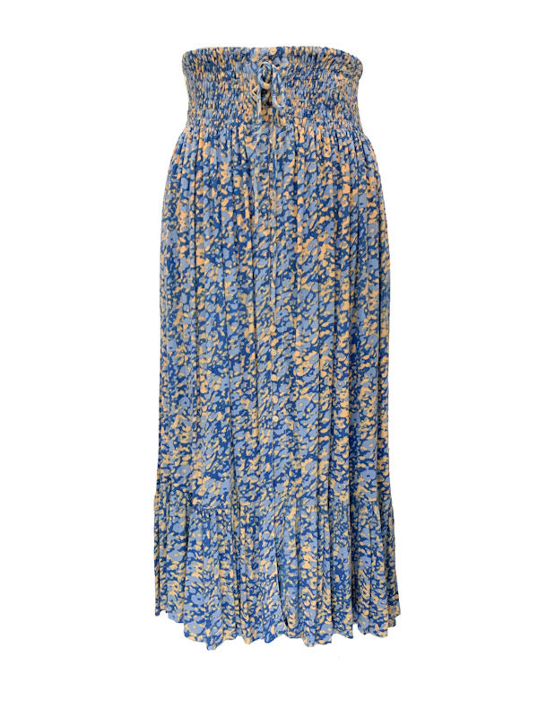 Lorena long skirt with buttons - crinkle rayon - various