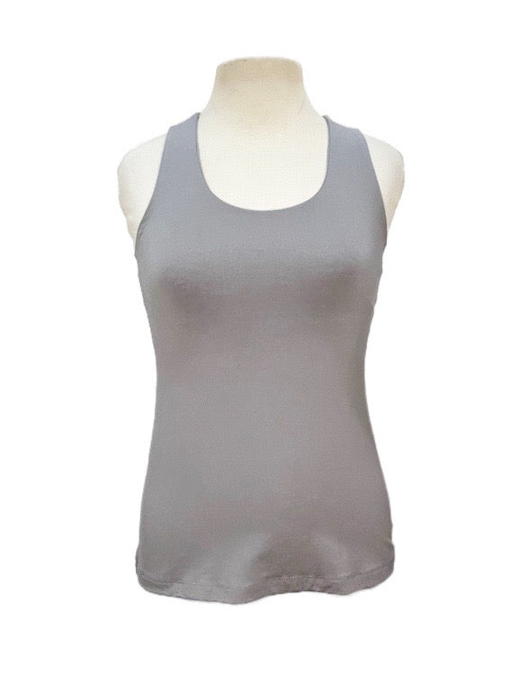 Yoga tank top with criss-cross back detail - various