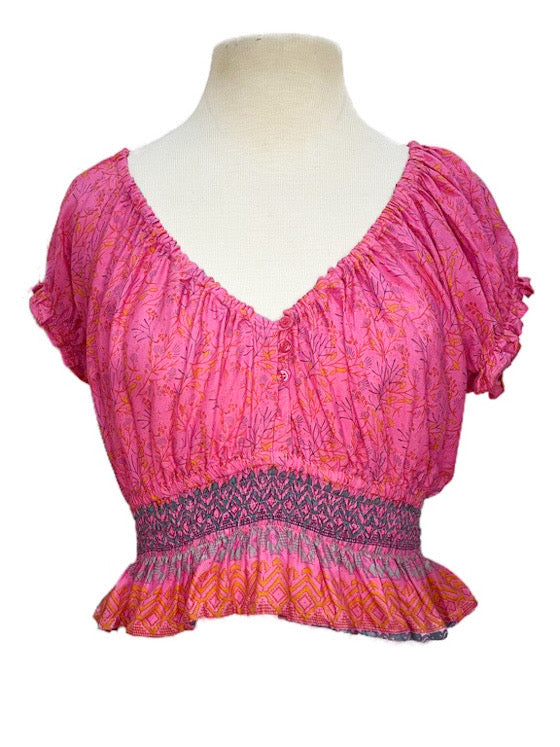 Off the shoulder top with buttons - various