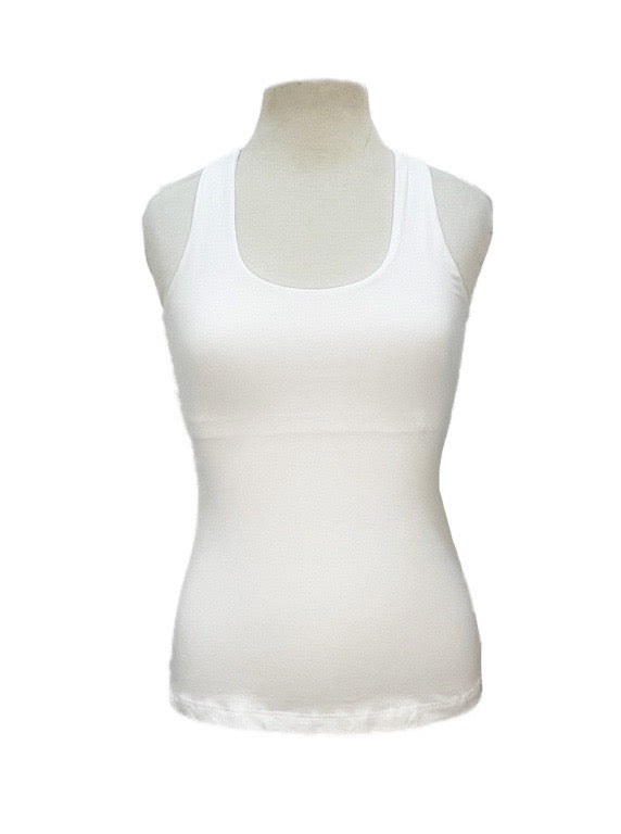 Yoga tank top with criss-cross back detail - various