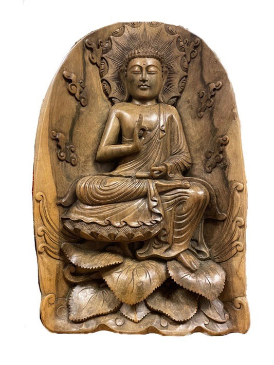Buddha - wooden hand carved 47cm