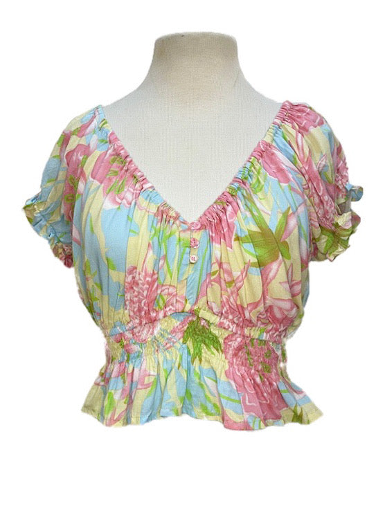Off the shoulder top with buttons - various