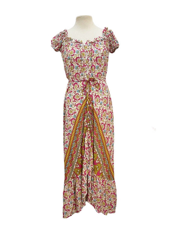 Long Lizzy dress with buttons - various