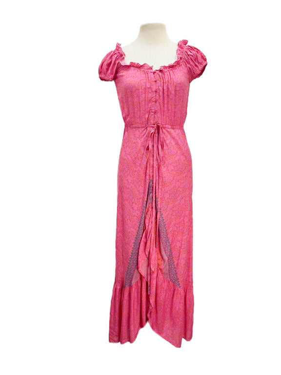 Long Lizzy dress with buttons - various