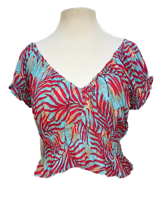 Off the shoulder top with buttons - various