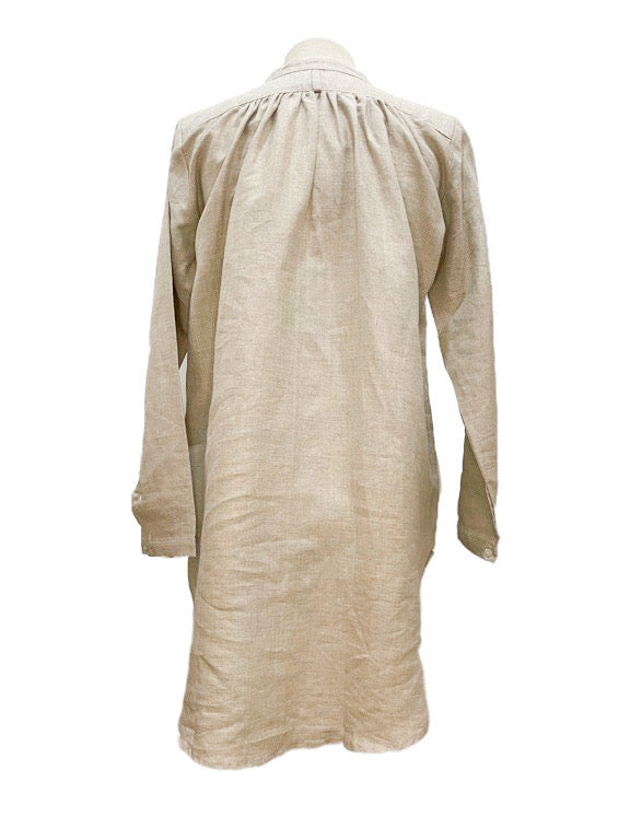 Long linen full button shirt