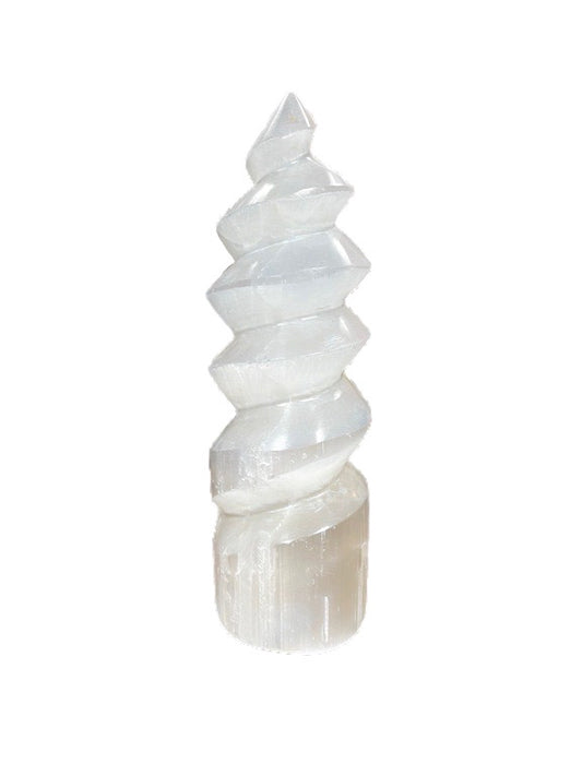 Selenite twisted point 15cm