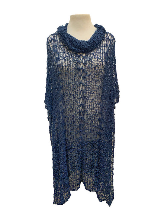 Cowl neck poncho - various