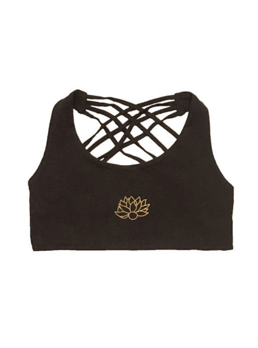 Bralette - Criss-cross multi strap back with print