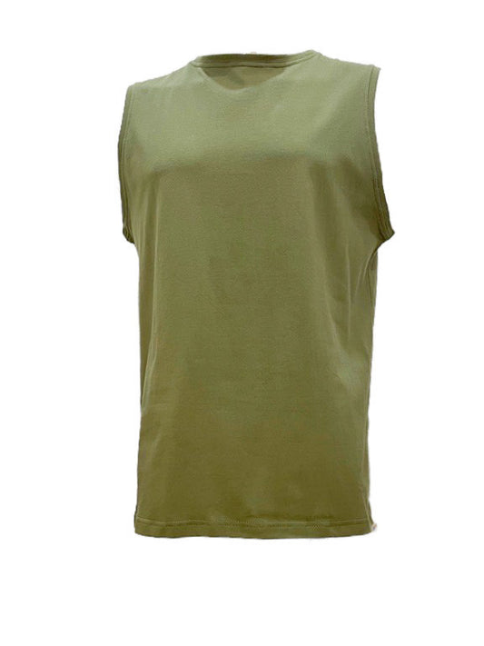 Mens crew neck tank top