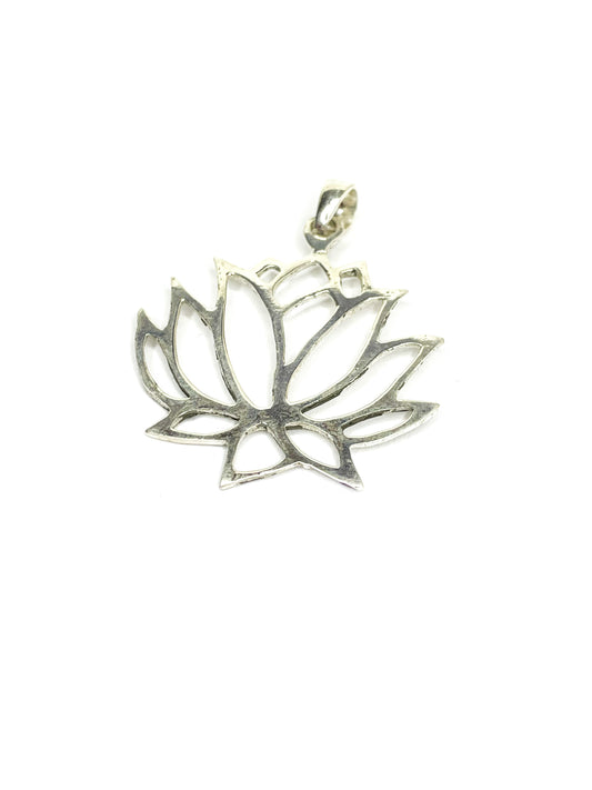 Lotus silver pendant