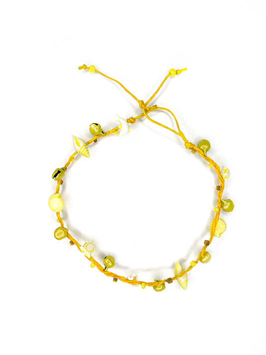 Anklet - Yellow Seashell Ocean Themed with Bells