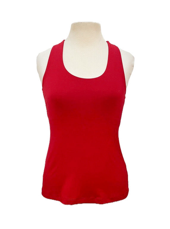 Yoga tank top with criss-cross back detail - various