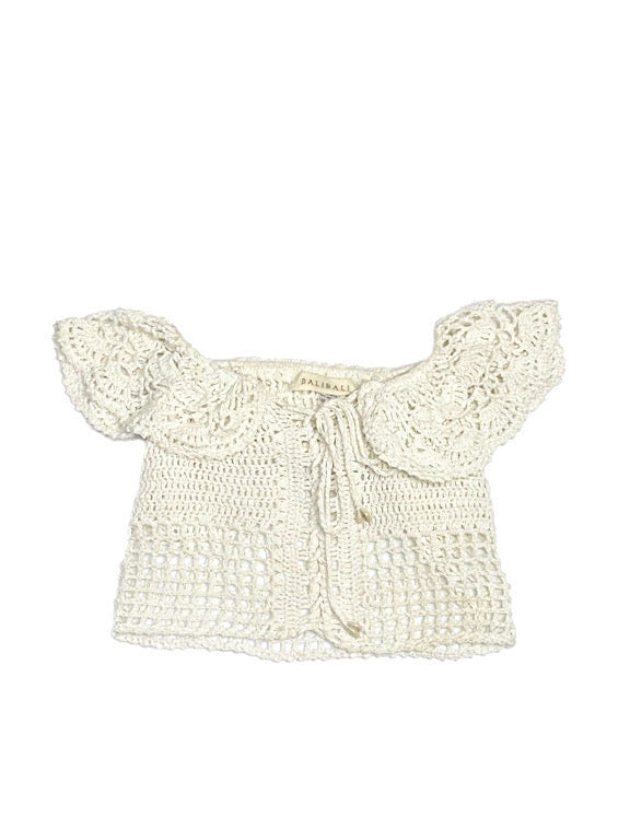 Off-the-shoulder crochet top